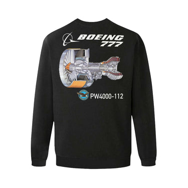 BOEING 777 Men's Oversized Fleece Crew Sweatshirt e-joyer